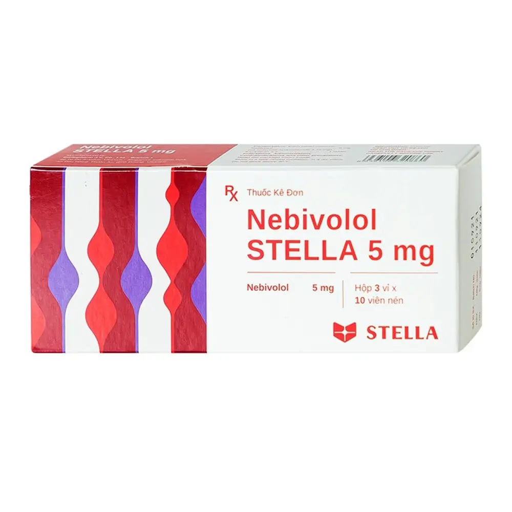 Nebivolol Stella 5mg 3 vỉ x 10 viên