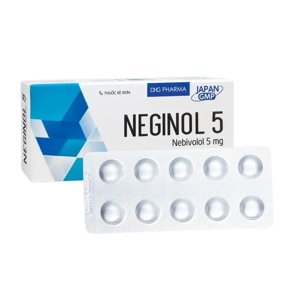 Neginol 5 (Nebivolol 5mg) DHG 3 vỉ x 10 viên
