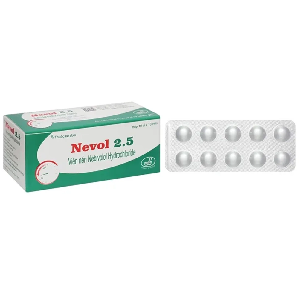 Nevol 2.5 (Nebivolol 2.5mg) Medley 10 vỉ x 10 viên