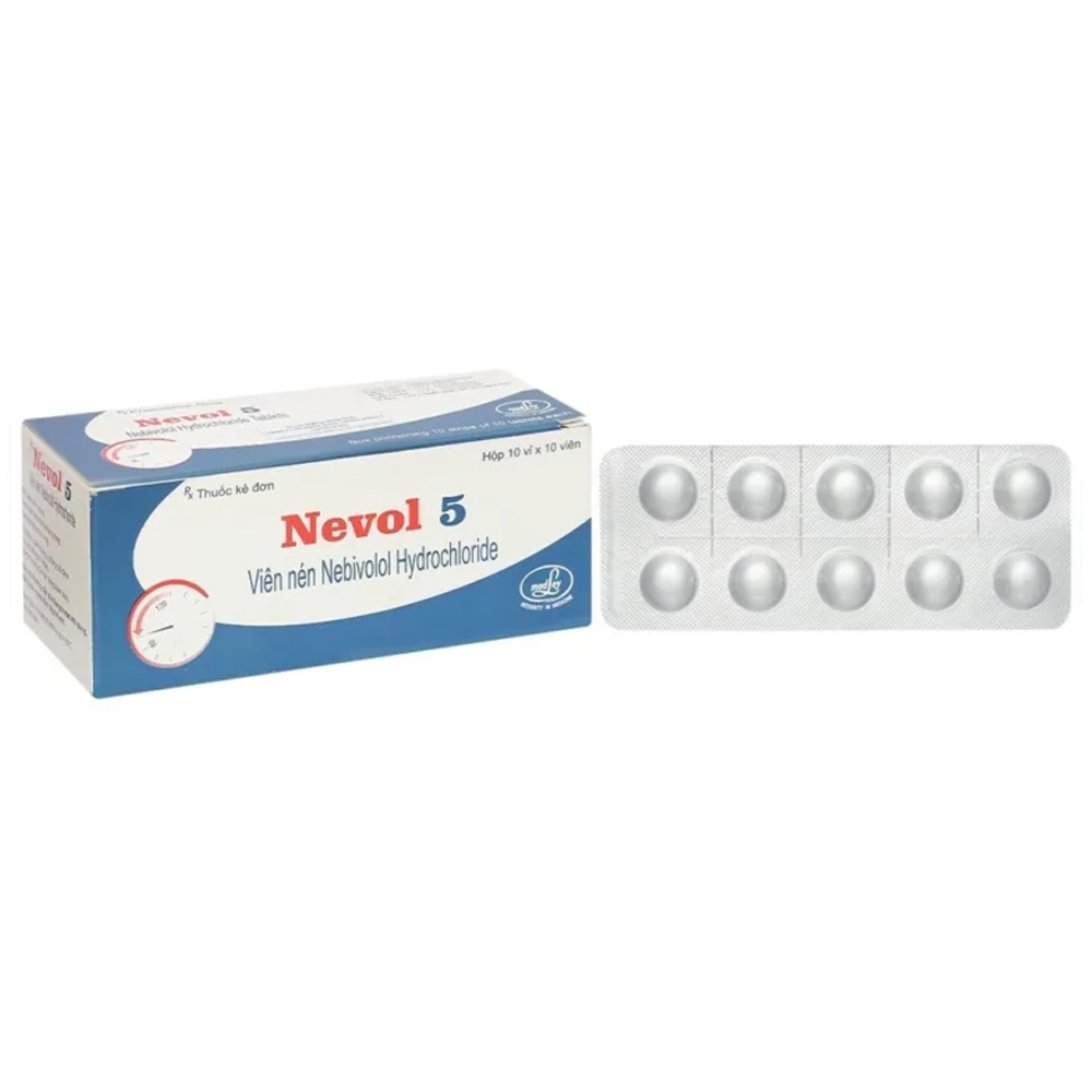 Nevol 5 (Nebivolol 5mg) Medley 10 vỉ x 10 viên