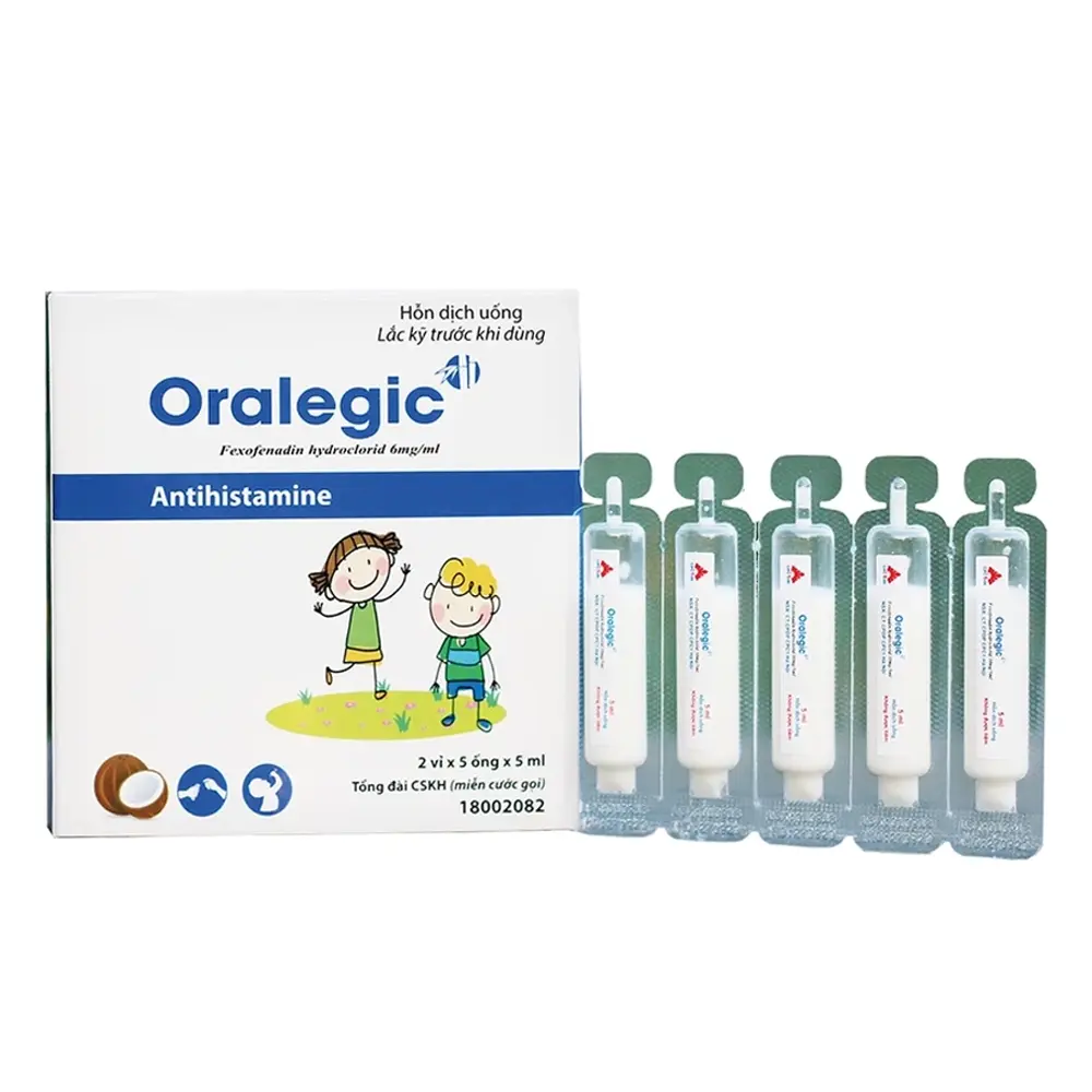 Oralegic (Fexofenadin 30 mg/5 ml) CPC1HN 2 Vỉ x 5 Ống x 5ml