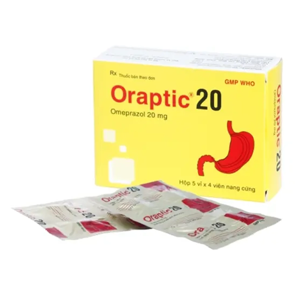 Oraptic 20 Bidiphar 5 vỉ x 4 viên