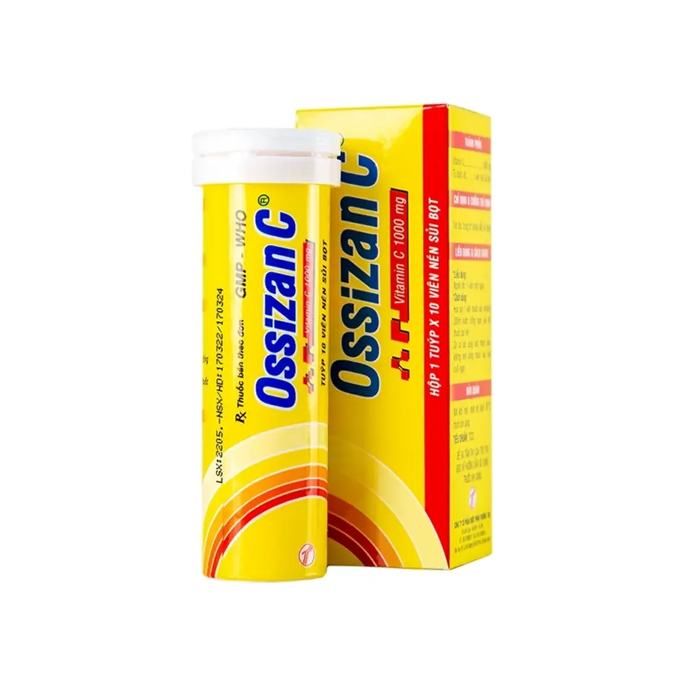 Ossizan C (Acid Ascorbic 1000 mg) Trường Thọ tuýp 10 viên