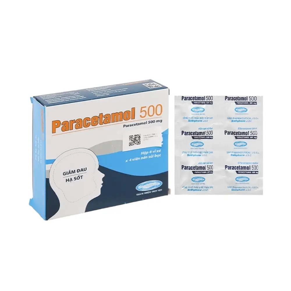 Paracetamol 500 Savi 4 vỉ x 4 viên