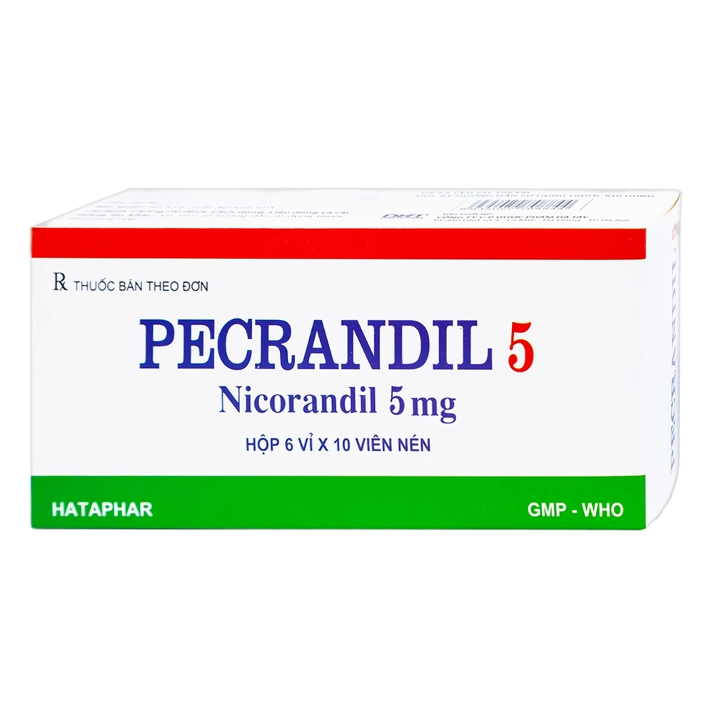 Pecrandil 20 (Nicorandil 20mg) Hà Tây 6 vỉ x 10 viên