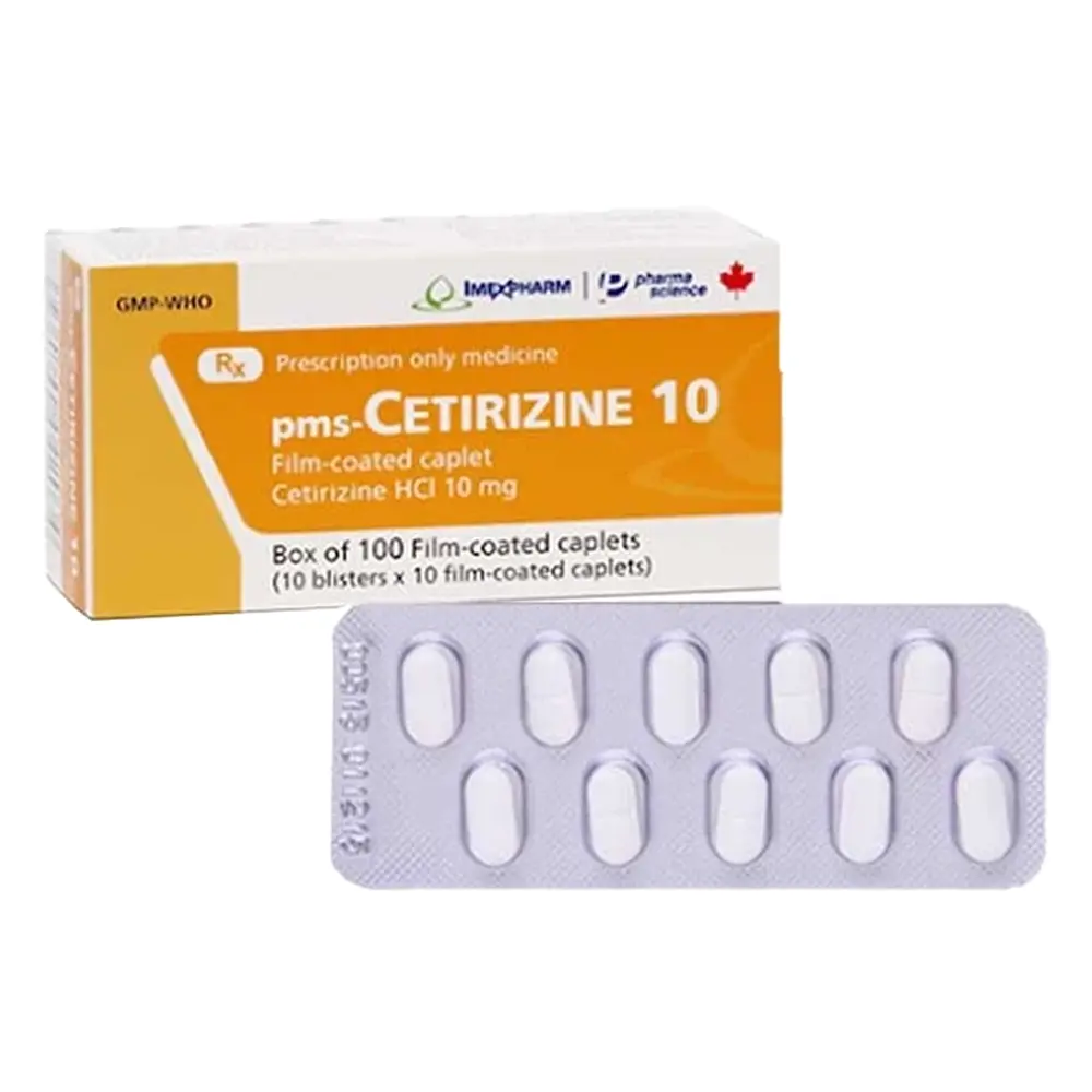 pms-Cetirizine 10 Imexpharm 10 vỉ x 10 viên