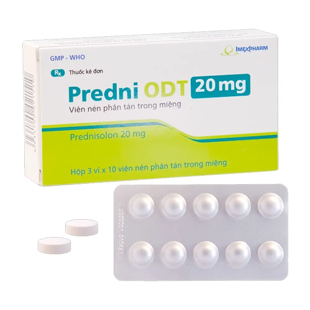Predni ODT 20 mg Imexpharm 3 vỉ x 10 viên