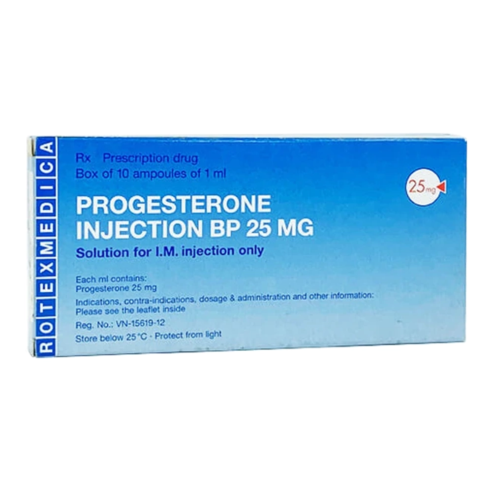 Progesterone Injection BP 25mg Panpharma 10 Ống