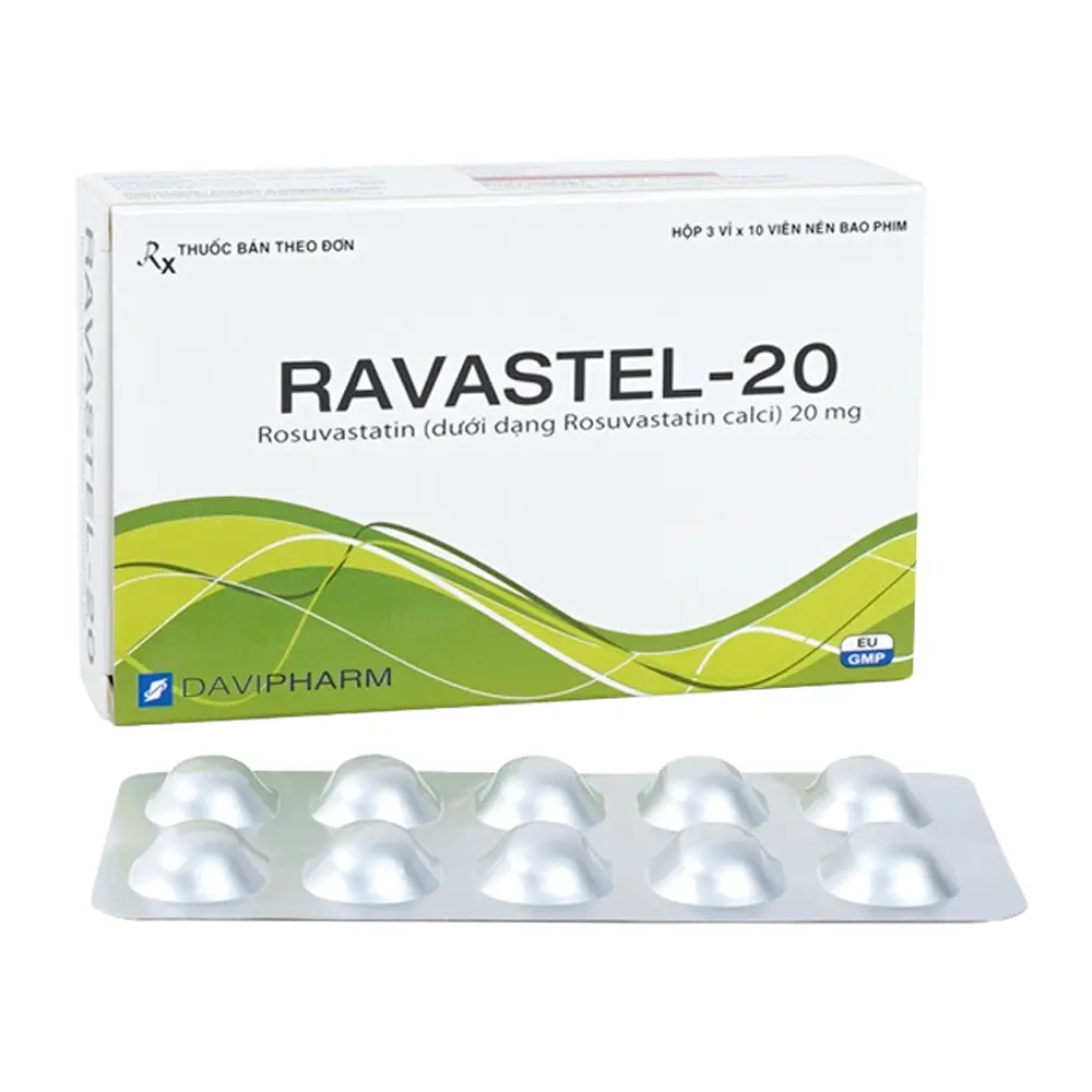 Ravastel-20 Davipharm 3 vỉ x 10 viên