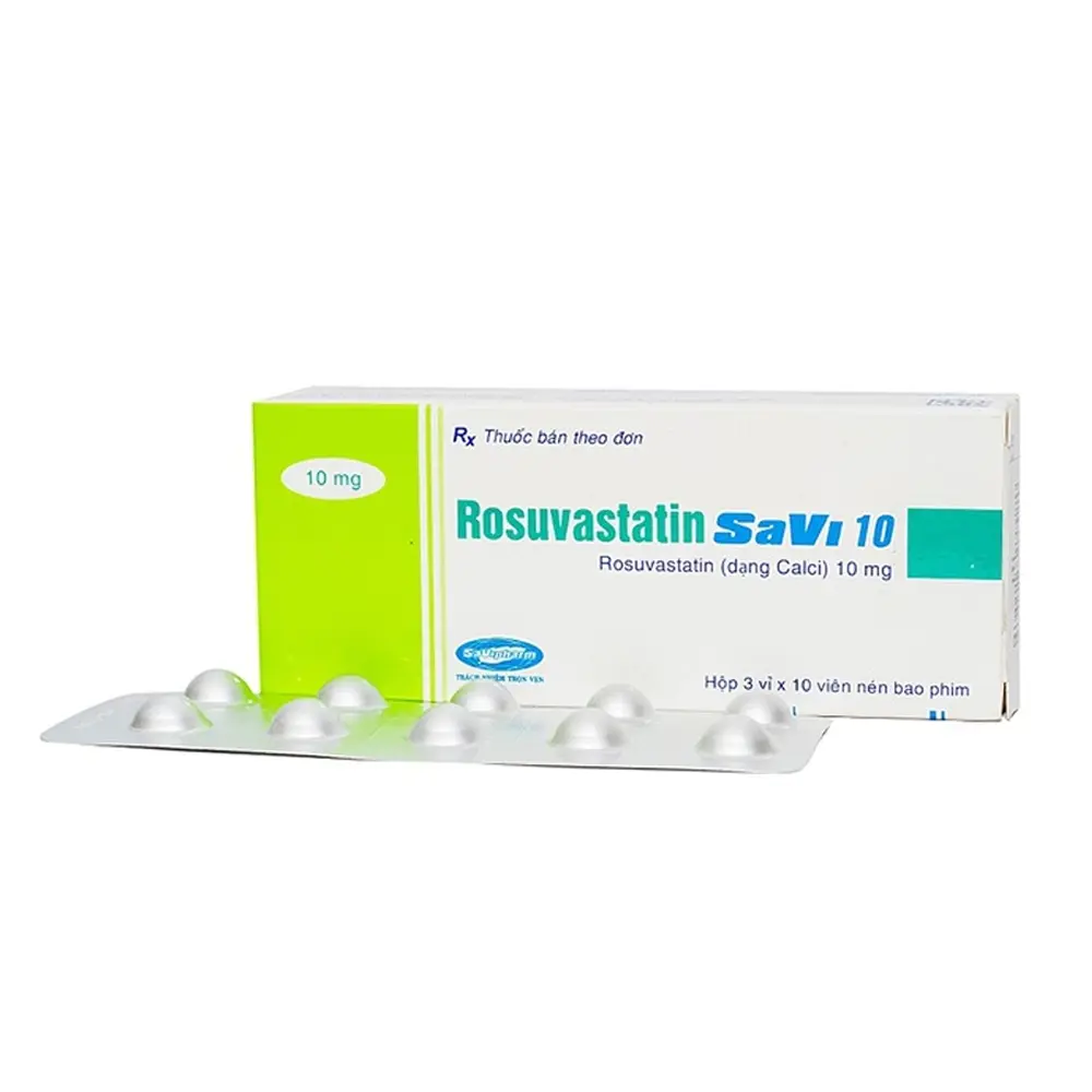 Rosuvastatin Savi 10 (Rosuvastatin 10mg) 3 vỉ x 10 viên