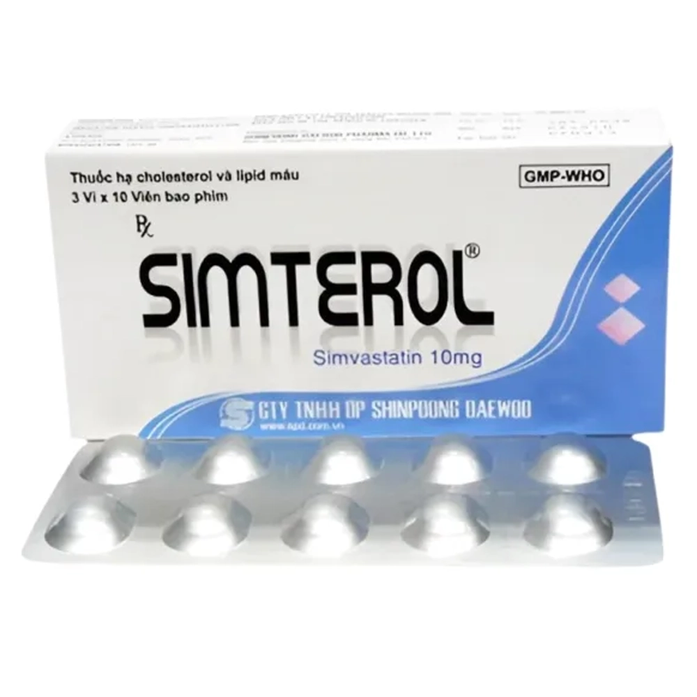 Simterol 10mg Shinpoong 3 vỉ x 10 viên