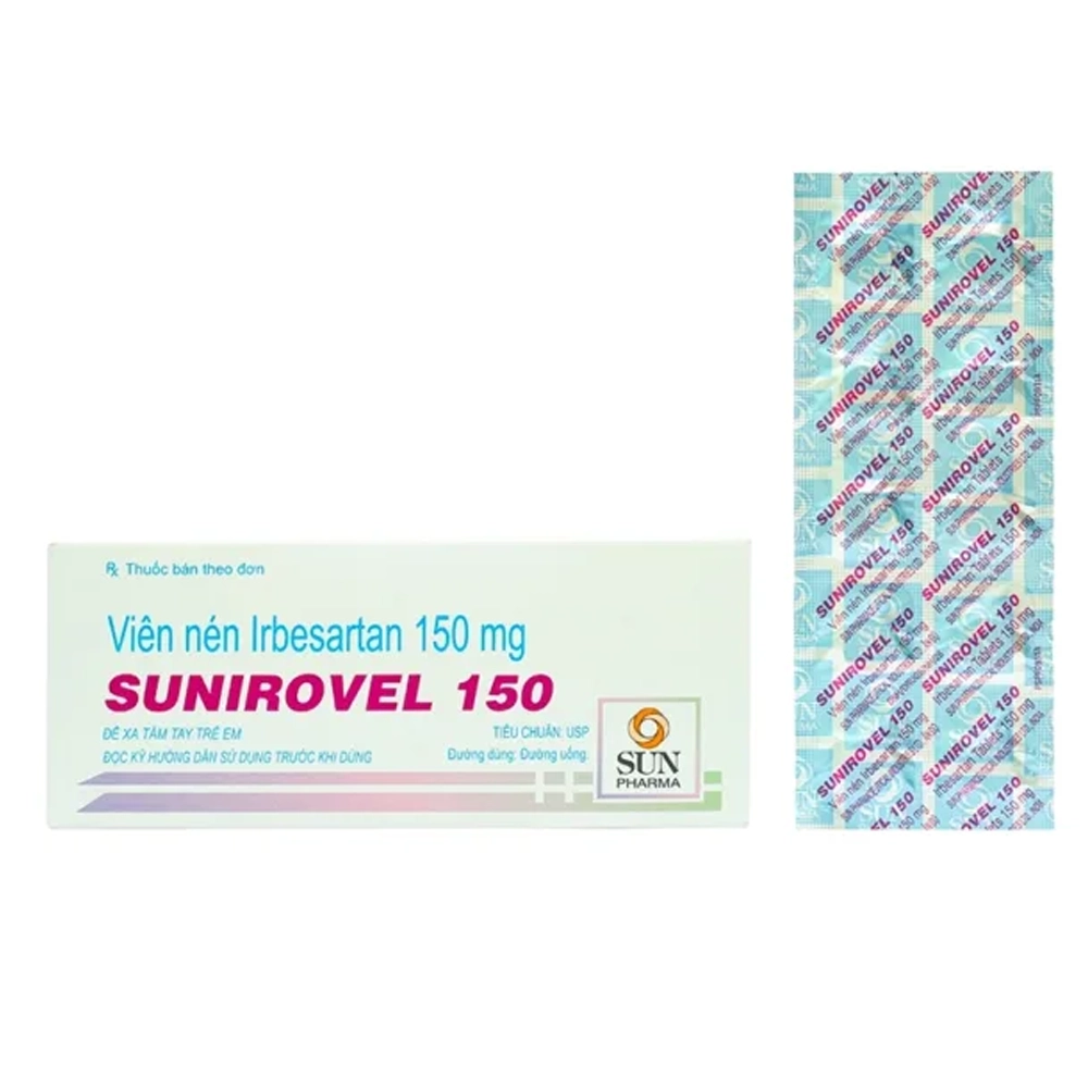 Sunirovel 150 (Irbesartan 150mg) Sun Pharma 5 vỉ x 10 viên