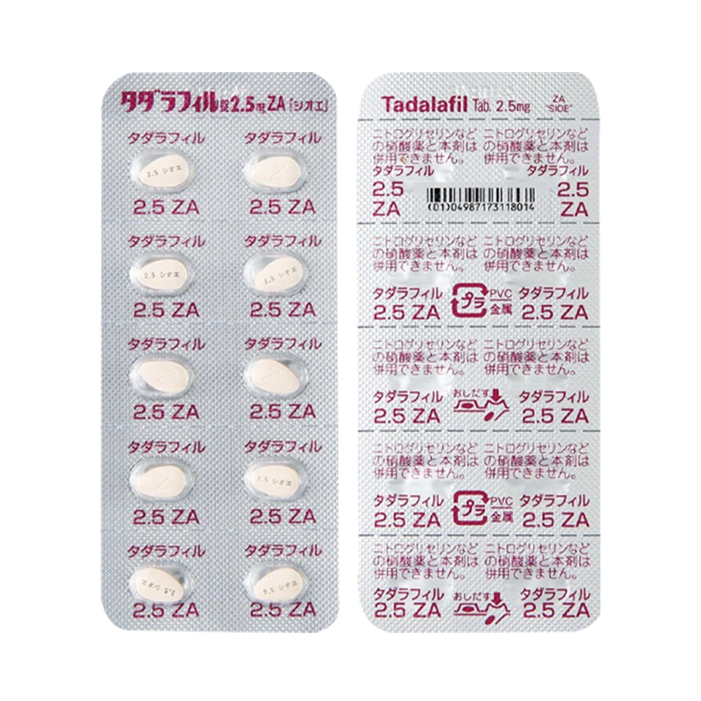 Tadalafil 2,5mg ZA Sawai 10 vỉ x 10 viên
