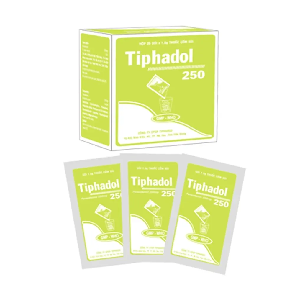 Tiphadol 250 Tipharco hộp 25 gói x 1.5 g