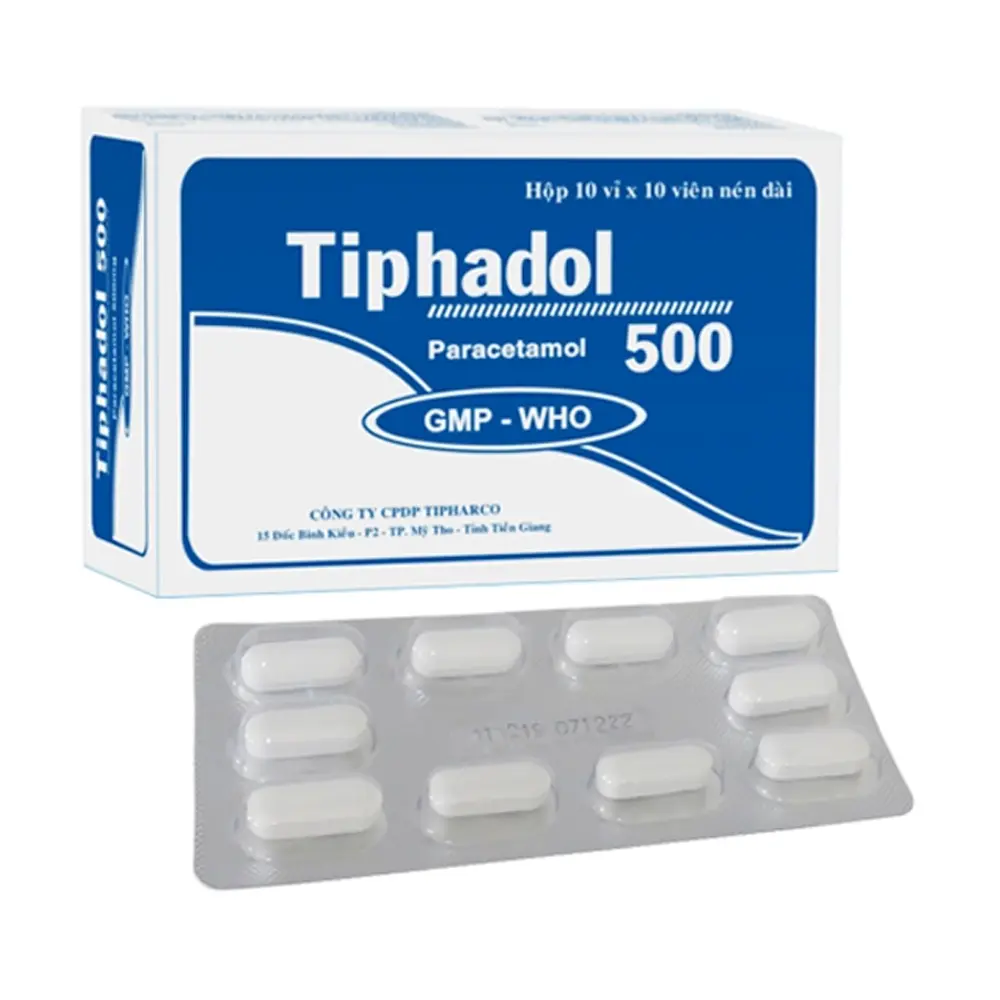 Tiphadol 500 Tipharco 10 vỉ x 10 viên