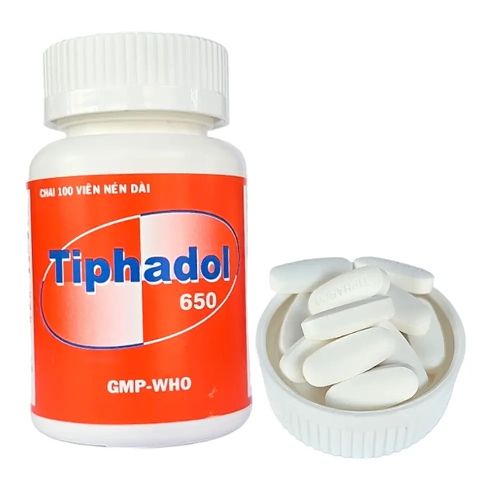 Tiphadol 650 Tipharco chai 100 viên