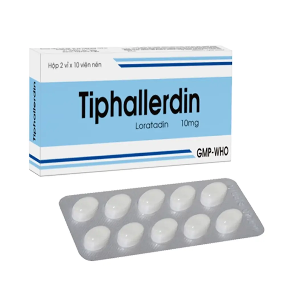 Tiphallerdin 10 mg Tipharco 2 vỉ x 10 viên