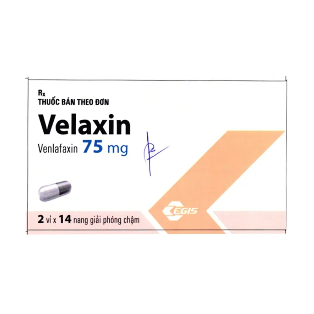 Velaxin 75 (Venlafaxin 75 mg) EGIS 2 vỉ x 14 viên