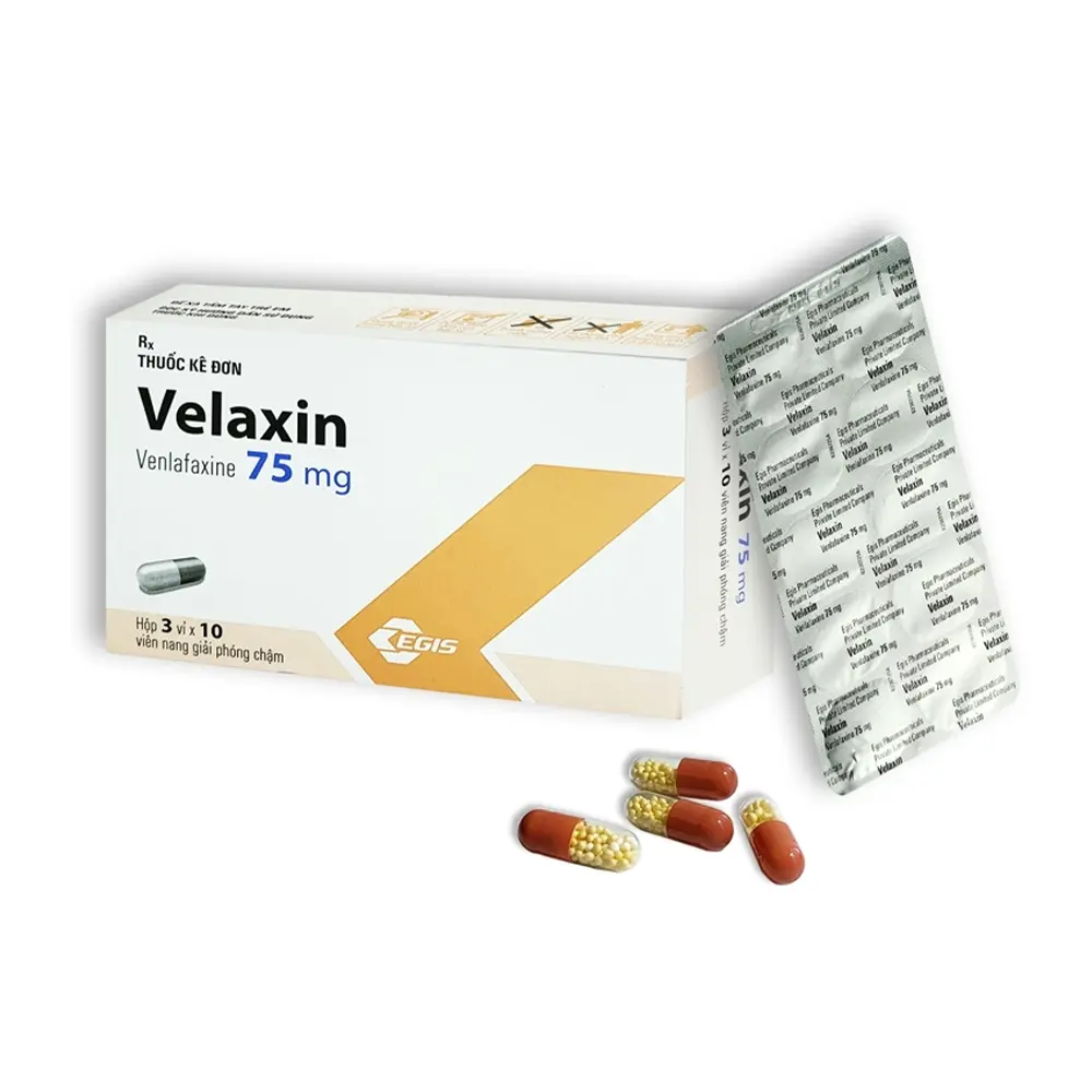 Velaxin 75 (Venlafaxin 75 mg) EGIS 3 vỉ x 10 viên