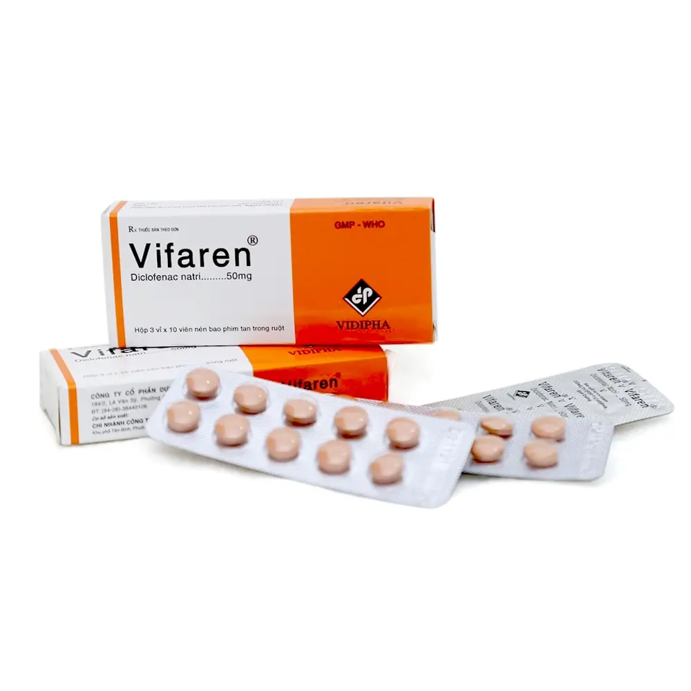 VIFAREN (Diclofenac natri 500 mg) Vidipha 3 vỉ x 10 viên