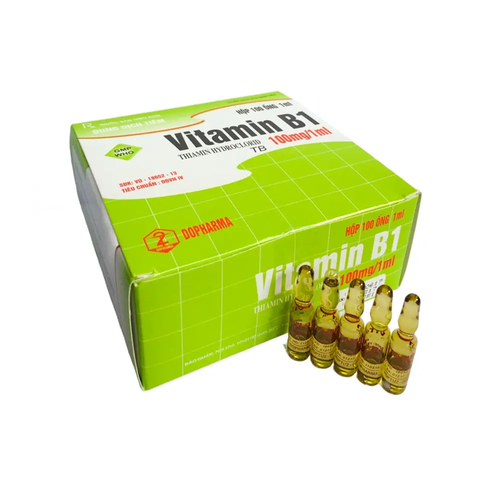 Vitamin B1 100 mg/1 ml Dopharma 100 ống x 1ml