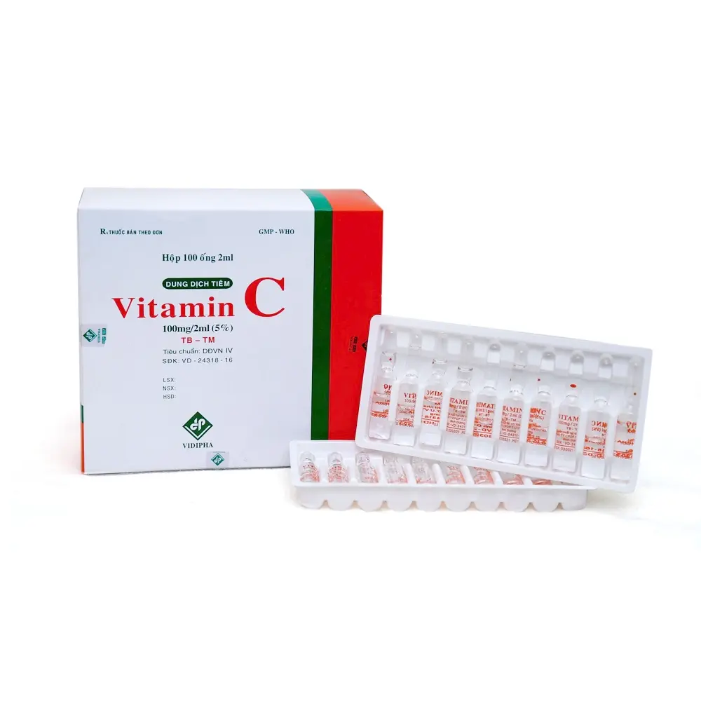 Vitamin C 100 mg/2 ml Vidipha 100 ống x 2ml