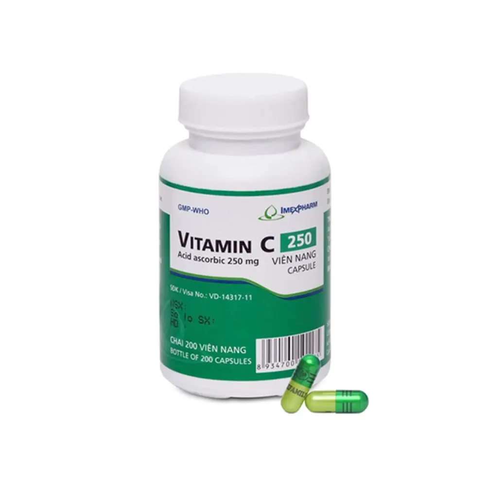 Vitamin C 250 (Acid Ascorbic 250 mg) Imexpharm chai 200 viên