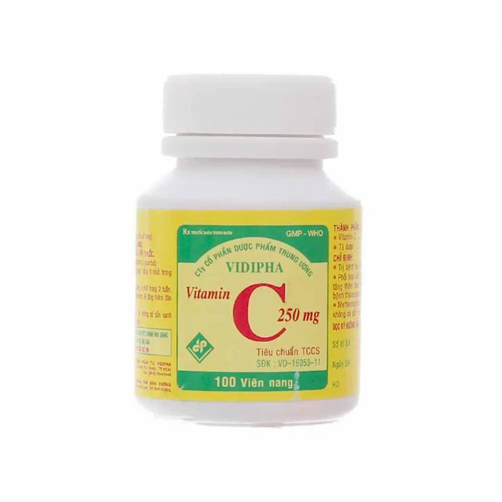 VITAMIN C 250 mg Vidipha chai 100 viên