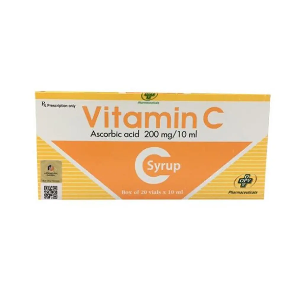 Vitamin C (Acid Ascorbic 200 mg/10 ml) OPV 4 Vỉ x 5 Ống x 10ml