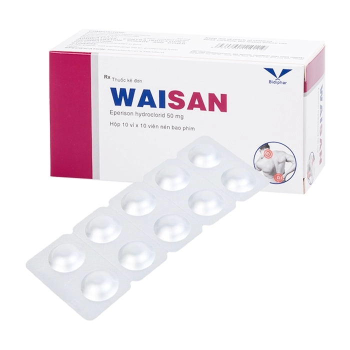 Waisan 50 (Eperison 50 mg) Bidiphar 10 vỉ x 10 viên