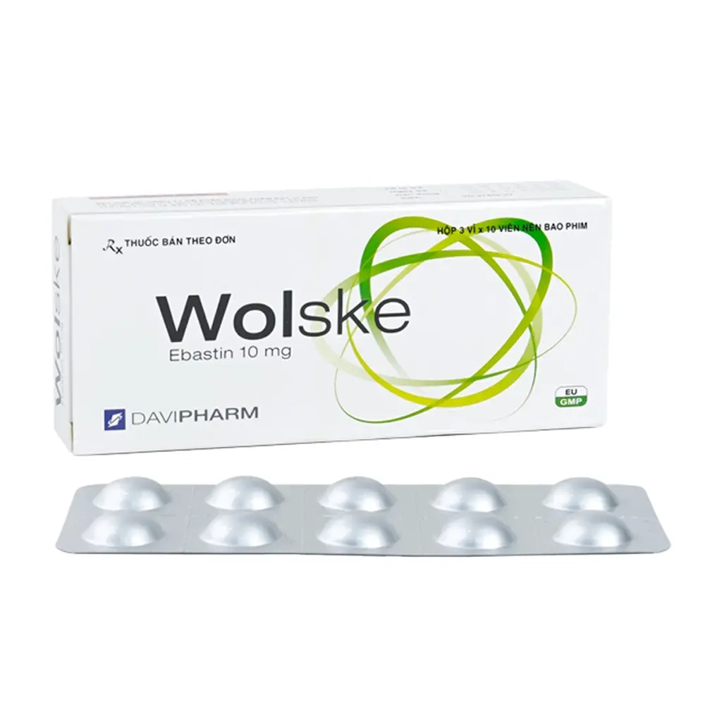 Wolske 10 mg Davipharm 3 vỉ x 10 viên