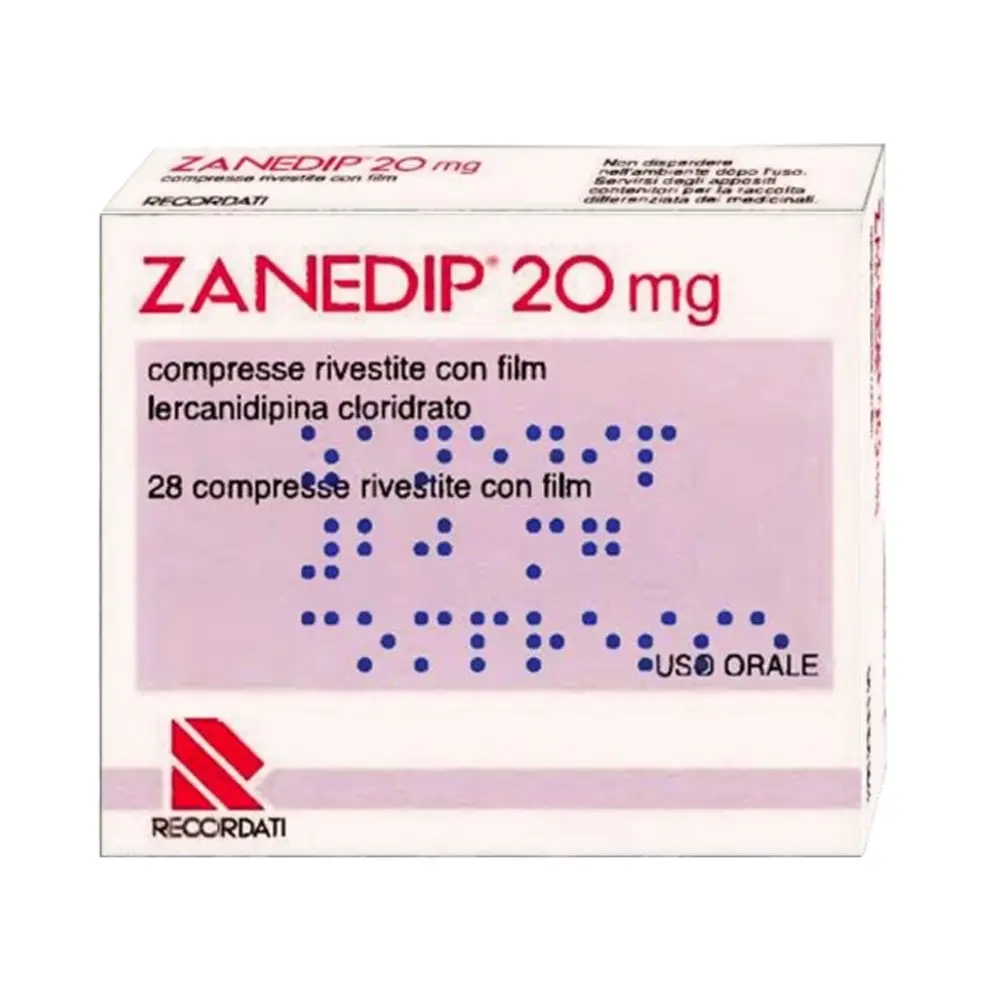 Zanedip 20 mg Recordati 2 vỉ x 14 viên