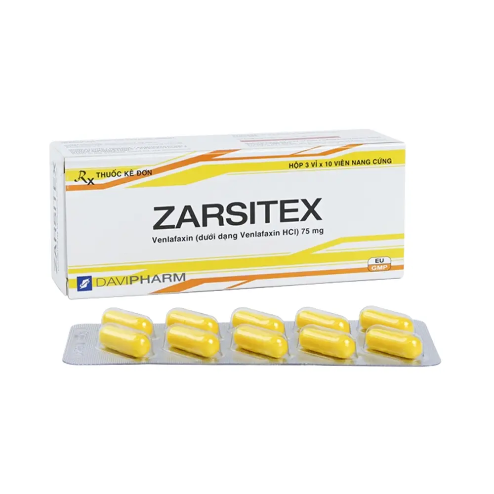 ZARSITEX (Venlafaxin 75 mg) Davipharm 3 vỉ x 10 viên