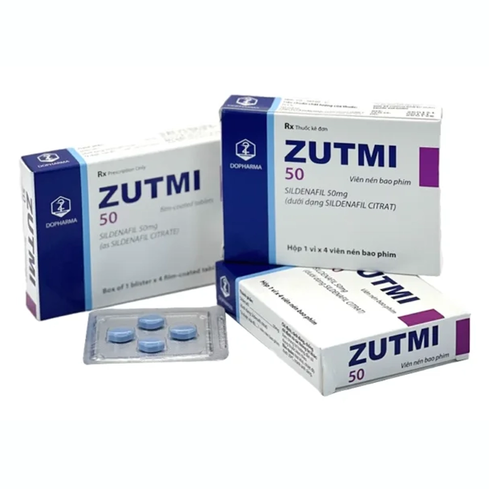 Zutmi 50 (Sildenafil 50mg) Dopharma 1 vỉ x 4 viên