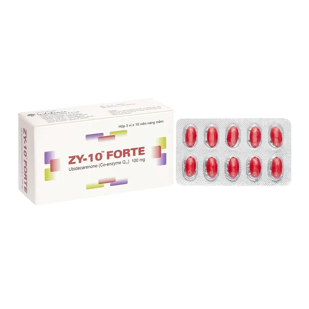 ZY-10 Forte 100 (Ubidecarenon 100 mg) Indchemie 3 vỉ x 10 viên